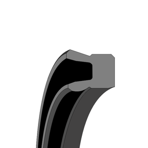 Obrázok zobrazuje profil pneumatického tesnenia piestnej tyče MEGAseal MSR05A