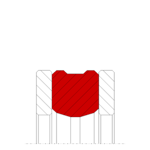 Obrázok zobrazuje profil rotačného tesnenia MEGAseal ROTO MR03
