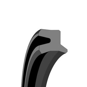 Obrázok zobrazuje profil pneumatického tesnenia piestnej tyče MEGAseal MSW11P