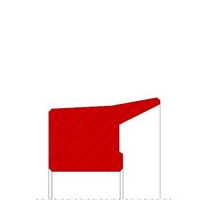 Obrázok zobrazuje profil tesnenia, stieracieho krúžku MEGAseal MSW18