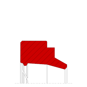 Obrázok zobrazuje profil tesnenia, stieracieho krúžku MEGAseal MSW01A