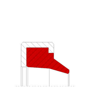Obrázok zobrazuje profil tesnenia, stieracieho krúžku MEGAseal MSW03