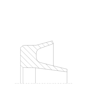 Obrázok zobrazuje profil tesnenia, stieracieho krúžku MEGAseal MSW08