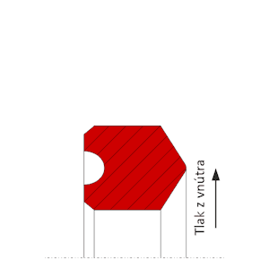 Obrázok zobrazuje profil rotačného tesnenia, MEGAseal ROTO MR35A