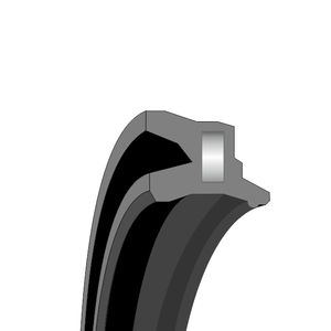 Obrázok zobrazuje profil pneumatického tesnenia piestnej tyče MEGAseal MSW986