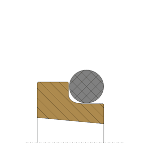 Obrázok zobrazuje profil tesnenia, stieracieho krúžku MEGAseal MSW14