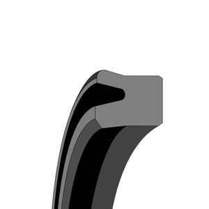 Obrázok zobrazuje profil pneumatického piestneho tesnenia MEGAseal MSP05P