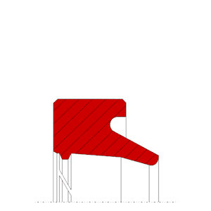 Obrázok zobrazuje profil tesnenia, stieracieho krúžku MEGAseal MSW05C