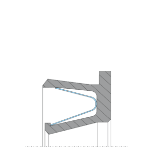 Obrázok zobrazuje profil rotačného tesnenia, MEGAseal ROTO MSR19A